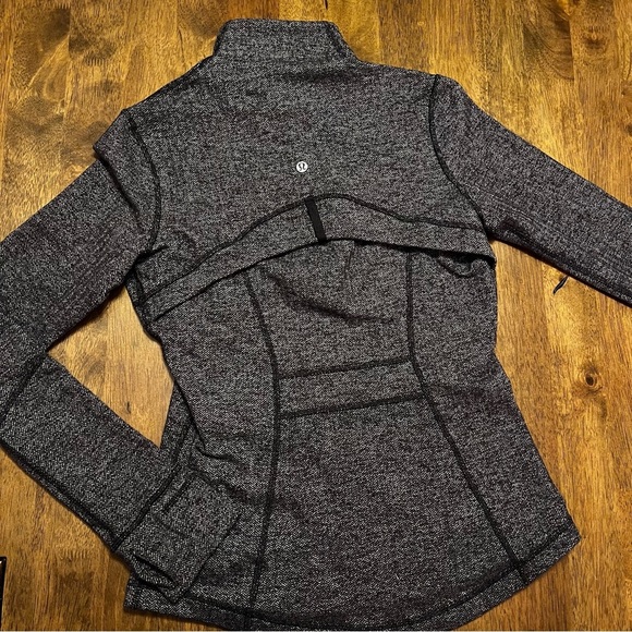Lululemon Define Jacket Coco Pique Black White Size 8 Grey Luon - Picture 10 of 15